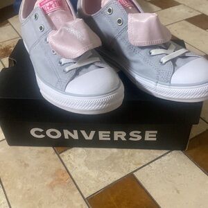 Converse CTAS Maddie Slip Wolf Grey Pink White Casual Shoes 665988F Size 6